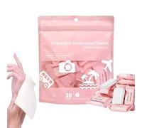 Lot de 30 lingettes pour le visage comprimées absorbantes pour le camping, la salle de bain, l'hôtel, la gym, le spa, le maquillage