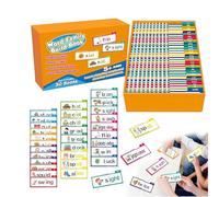 Lot de 30 livres à rabat pour lire et comptines, cartes flash de famille de mots, cartes flash éducatives précoces, lecture, interaction, mots à vue pour les tout-petits et les enfants d'âge
