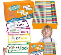 Lot de 30 livres à rabat pour lire et comptines, cartes flash éducatives pour la lecture et le vocabulaire ABC avec visage oscillant (E)