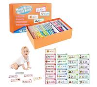 Lot de 30 livres à rabat pour lire et rimer - Jeux de cartes, cartes flash de vocabulaire, livres de lecture, livres de phonétique pour enfants de 4 ans