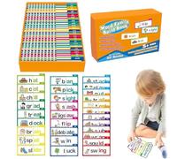 Lot de 30 livres à rabat Read and Rhyme - Cartes de vocabulaire ABC - Livre pour construire des familles de mots - Cinéma pouce pour familles de mots - Cartes d'apprentissage avec mots de vue pour les