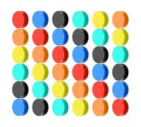 Lot de 30 Magnet Frigo, Aimants Tableau Magnétique, Petits Aimants Ronds Puissants, Magnets Color, Durable et Polyvalent, Parfait pour Les Tableaux magnétiques