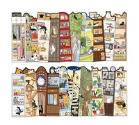 Lot de 30 marque-pages créatifs en forme de chats de dessin animé pour lire des livres - Fournitures de lecture - Marque-pages en papier - Joli animal