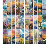 Lot de 30 marque-pages d'art scénique pour les amateurs de livres, écrivains, enseignants, élèves, marque-pages, séparateurs de page de livre pour la lecture par l'artiste