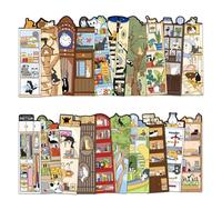 Lot de 30 marque-pages en forme d'animaux de dessin animé chats de lecture Marque-pages créatifs marque-pages en papier pour la lecture de livres