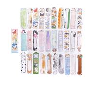 Lot de 30 marque-pages en forme de chaton de dessin animé pour étudiants, adultes, enfants, journal, artisanat, projet, planification