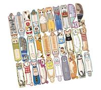 Lot de 30 marque-pages en papier sur le thème des chats 4,1 x 14,4 cm pour amateurs de livres, lecteurs, enseignants, étudiants, papier cartonné blanc
