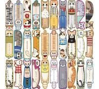 Lot de 30 marque-pages en papier sur le thème des chats 4,1 x 14,5 cm pour amateurs de livres, lecteurs, enseignants, étudiants, étudiants