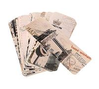 Lot de 30 marque-pages en papier vintage Motif paysage autour du monde