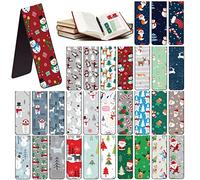 Lot de 30 marque-pages magnétiques de Noël - Marqueurs magnétiques - Marqueurs de pages magnétiques - Multicolore - Pour cadeau de Noël (B)