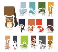 Lot de 30 marque-pages magnétiques - Motif animaux - Pour enfants, étudiants, garçons, filles, amateurs de livres, petits cadeaux