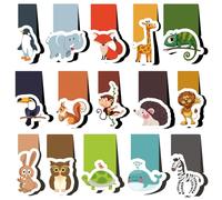Lot de 30 marque-pages magnétiques pour enfants - Pages magnétiques - Thème mignon - Marque-page couleur magnétique - Accessoire de lecture pour enseignants, étudiants et amateurs de livres (forêt