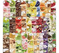 Lot de 30 marque-pages mignons en forme de fruits de dessin animé - Marqueurs de livre en papier pour les amateurs de livres, cadeaux de lecture et cadeaux de fête