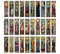 Lot de 30 marque-pages sur le thème des cartes de tarot - 15,2 x 3,8 cm - Pour les amateurs de livres, les lecteurs, les étudiants, les enseignants