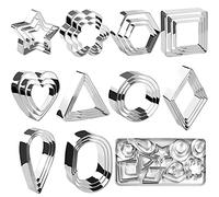 Lot de 30 mini emporte-pièces en acier inoxydable pour biscuits, pâte polymère Ausstecher Formen Set Edelstahl Fondant DIY Backen Gebäck Ausstecher