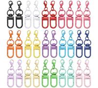 Lot De 30 Mini Fermoirs Mousquetons, Robustes Et Durables, Plusieurs Options De Couleurs, Pour Suspendre Des Ornements, Faciles À Connecter, Adaptés Aux Amateurs Faits À La Main.