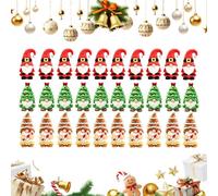 Lot de 30 mini figurines de nains de Noël - Décorations miniatures de Père