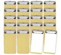 Lot de 30 mini porte-blocs en bois de 10,2 x 20,3 cm - Demi-page - Pour restaurant, serveuse, serveur d'invités, menus, événements de fête