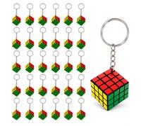 Lot de 30 mini porte-clés puzzle Speed Cube Fidget avec breloques porte-clés