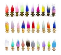 Lot de 30 mini poupées Trolls vintage en PVC pour gâteaux, collection de petits gars, projet scolaire, loisirs créatifs, cadeaux de fête