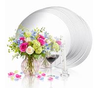 Lot de 30 miroirs ronds pour centres de table, centres de table de 20,3 cm, plateaux de miroir décoratifs pour centres de table, mariage, fête prénatale, événement (20,3 cm)