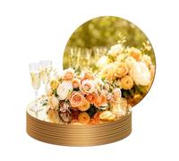 Lot de 30 miroirs ronds pour centres de table, centres de table ronds de 30,5 cm pour tables, plateaux de miroir, assiettes décoratives pour bougies dorées pour mariage, fête prénatale, événement