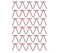 Lot de 30 nœuds en velours pour arbres de Noël et couronnes, conçus avec un tissu floqué doux pour compléter les thèmes de décoration saisonnière (rouge)