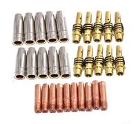 Lot de 30 outils de soudage pour soudeur MIG 15AK avec embouts de contact et buses à gaz (15AK 1 mm)