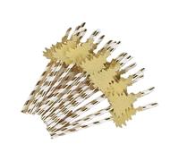 Lot de 30 pailles de Noël en papier biodégradables pour fête, vacances, rayures, recyclables, accessoires de fête