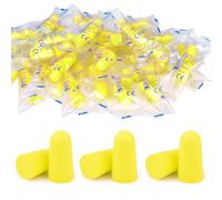Lot de 30 paires de bouchons d'oreille en mousse ultra doux, 38 dB SNR, réduction du bruit, protection auditive, voyage, étude, concentration, chantier de construction (jaune, taille unique)