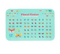 Lot de 30 paires de boucles d'oreilles à coller Motif floral, Plastique, adhésif