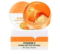 Lot de 30 paires de patchs sous les yeux à la vitamine C - Masque au collagène avec effet hydratant et anti-âge/hydrogel sous les yeux gonflés, poches pour les yeux, améliore les rides et les rides