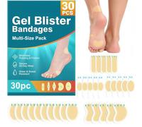 Lot de 30 pansements hydrocolloïdes en gel pour les pieds, étanches et coussinets pour la prévention et la guérison, pour protéger le talon, les pieds et les orteils