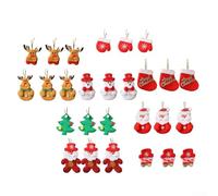 Lot de 30 paquets de 3 pendentifs en feutre pour sapin de Noël avec Père Noël, bonshommes de neige et rennes pour une utilisation sur les arbres, les cheminées, les portes et les voitures