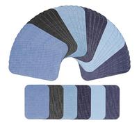 Lot de 30 patchs thermocollants pour jeans - Pour l'intérieur et l'extérieur - Kit de décoration pour jeans, vestes et sacs (cinq couleurs, 7,7 x 10,7 cm)