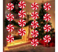 Lot de 30 pendentifs 3D en forme de bonbon pour sapin de Noël, décoration à suspendre pour la maison, le bureau, le restaurant