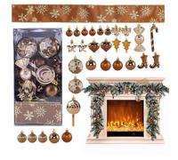 Lot de 30 pendentifs de Noël pour fêtes d'hiver, décorations de sapin de Noël, pour fenêtre, garde-corps, boutique, fête, mariage, célébration, événement