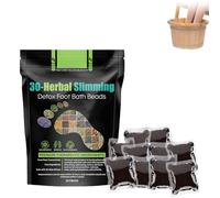 Lot de 30 perles de bain de pieds détox aux herbes, perles de bain de pieds détoxifiantes aux herbes, perles de bain de pieds détox à base de plantes, perles de trempage professionnelles pour le corps