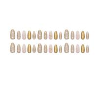Lot de 30 perles dégradées pour faux ongles - Fleurs 3D - Design étincelant - ABS - Sans danger - Confortables - Ongles artificiels - Glace transparente
