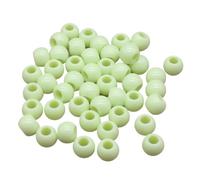 Lot de 30 perles intercalaires rondes rouges à gros trous de 8/10 mm for la fabrication de bijoux et d'accessoires de bricolage(Green_10mm)