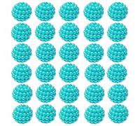 Lot de 30 perles nacrées rondes brillantes de 16 mm