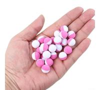 Lot de 30 perles pour pêche à la carpe européenne, pour les techniques de pêche, y compris l'alimentation et les particules pour la pêche (30 pièces par flacon, blanc/violet)