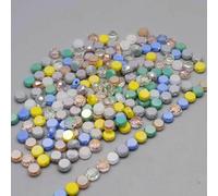 Lot de 30 perles rondes et plates en cristal de 8 mm, couleurs mélangées, à facettes, en forme de disque, pour la fabrication de bijoux, bracelets et boucles d'oreilles, DIY, 1 à 8 mm