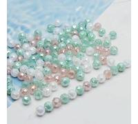 Lot de 30 perles rondes et plates en cristal de 8 mm, couleurs mélangées, à facettes, en forme de disque, pour la fabrication de bijoux, bracelets et boucles d'oreilles, A9, 8 mm, lot de 30 pièces