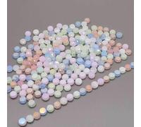 Lot de 30 perles rondes et plates en verre cristal à facettes, couleurs mélangées, 8 mm, pour la fabrication de bijoux, bracelets, boucles d'oreilles, 9-8 mm, lot de 30 pièces