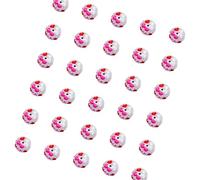 Lot de 30 perles uniques en forme de cœur portables pour bijoux faits à la main, faciles à enfiler avec des trous droits