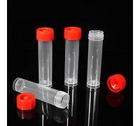 Lot de 30 petites fioles en plastique de 30 ml avec bouchons à vis, matériau PP, sans DNase, sans RNase, ADN humain