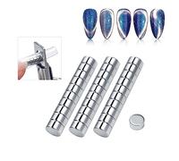 Lot de 30 petits aimants ronds pour nail art, gel, acrylique, outil de maintien et d'attraction magnétique