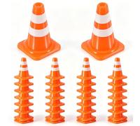 Lot de 30 petits cônes de marquage miniatures | Mini cône de signalisation orange pour modélisme, blocage routier, éducation routière