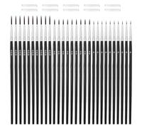 Lot de 30 Petits Pinceaux et 10 Ensembles de Stylos Transparents - Pinceaux Acryliques, de Peinture pour le Visage, Miniatures et Fins